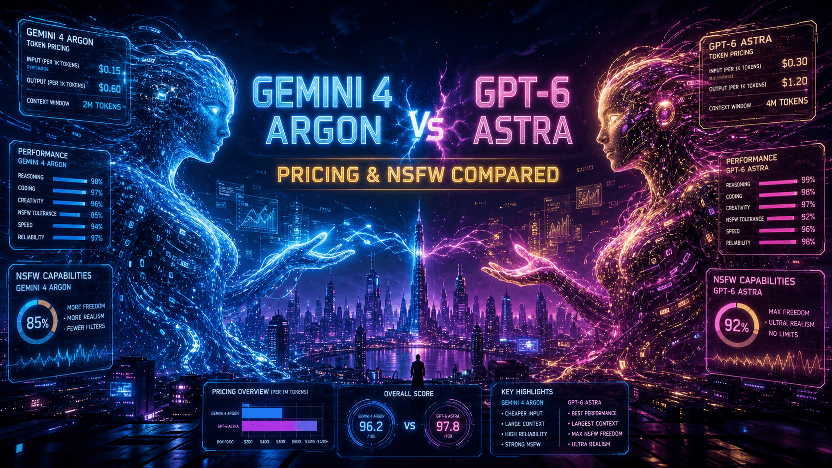 Gemini 4 Argon vs GPT-6 Astra: Pricing, Performance & NSFW Restrictions Compared (2026)