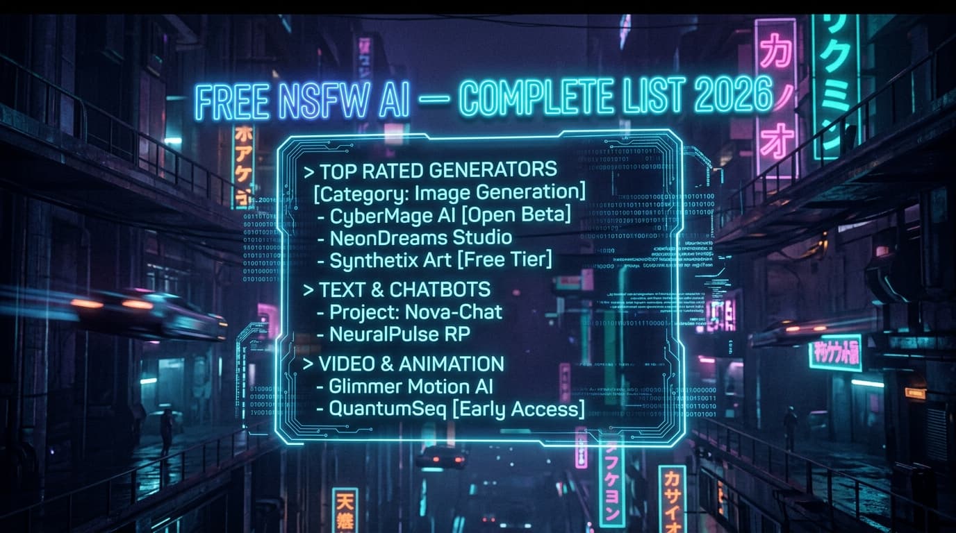 Free NSFW AI: Complete List of Truly Free Uncensored Tools