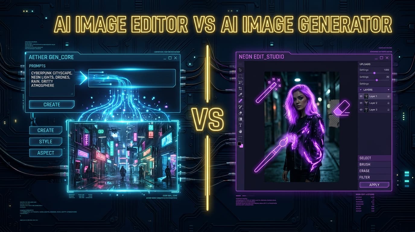 AI Image Editor vs AI Image Generator: What's the Difference? We Tested Both