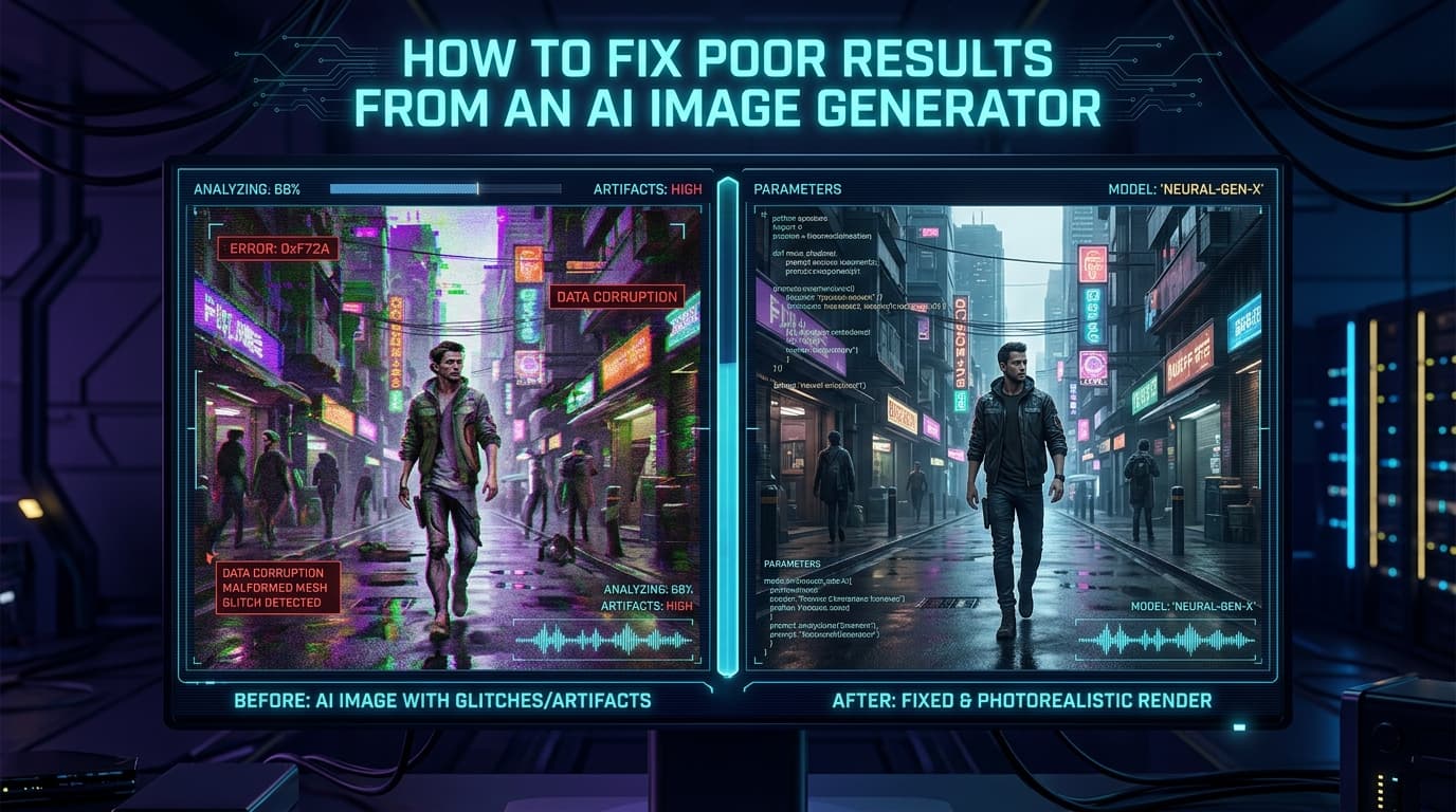 How to Fix Poor Results From an AI Image Generator