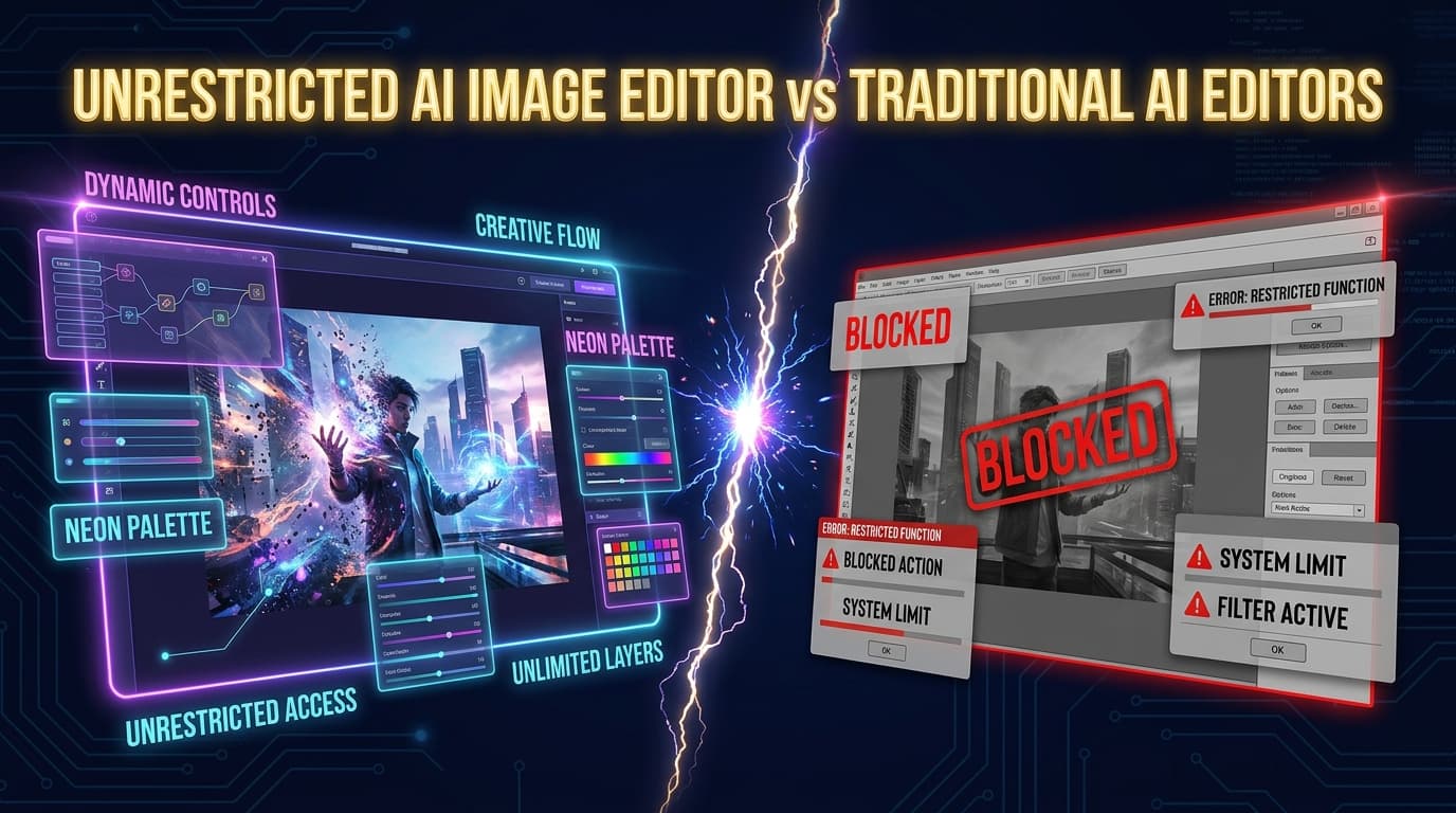 Unrestricted AI Image Editor vs Traditional AI Editors: Which One Should You Use in 2026?