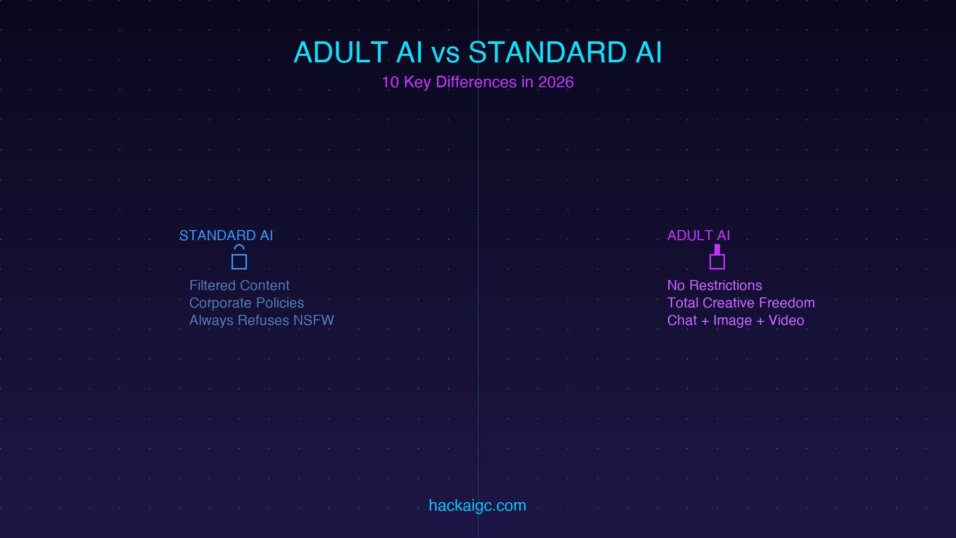Adult AI vs Standard AI: 10 Key Differences in What They Allow and Deliver