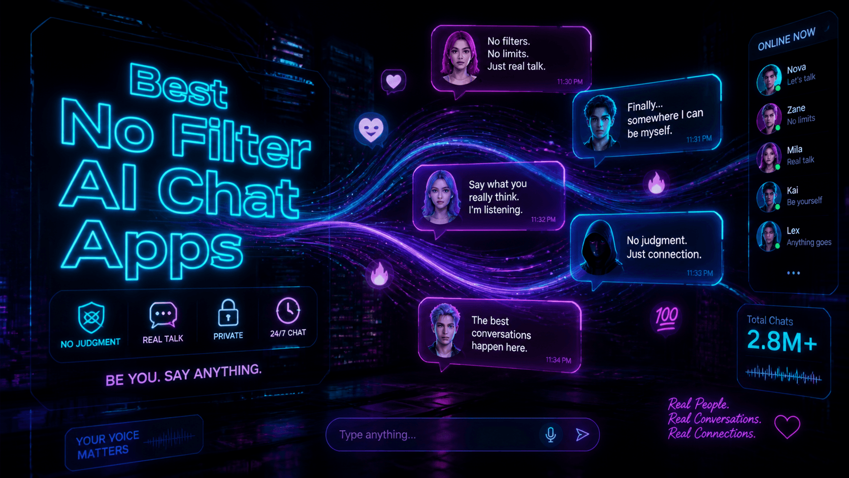 Best No Filter AI Chat Apps for Unrestricted Conversation