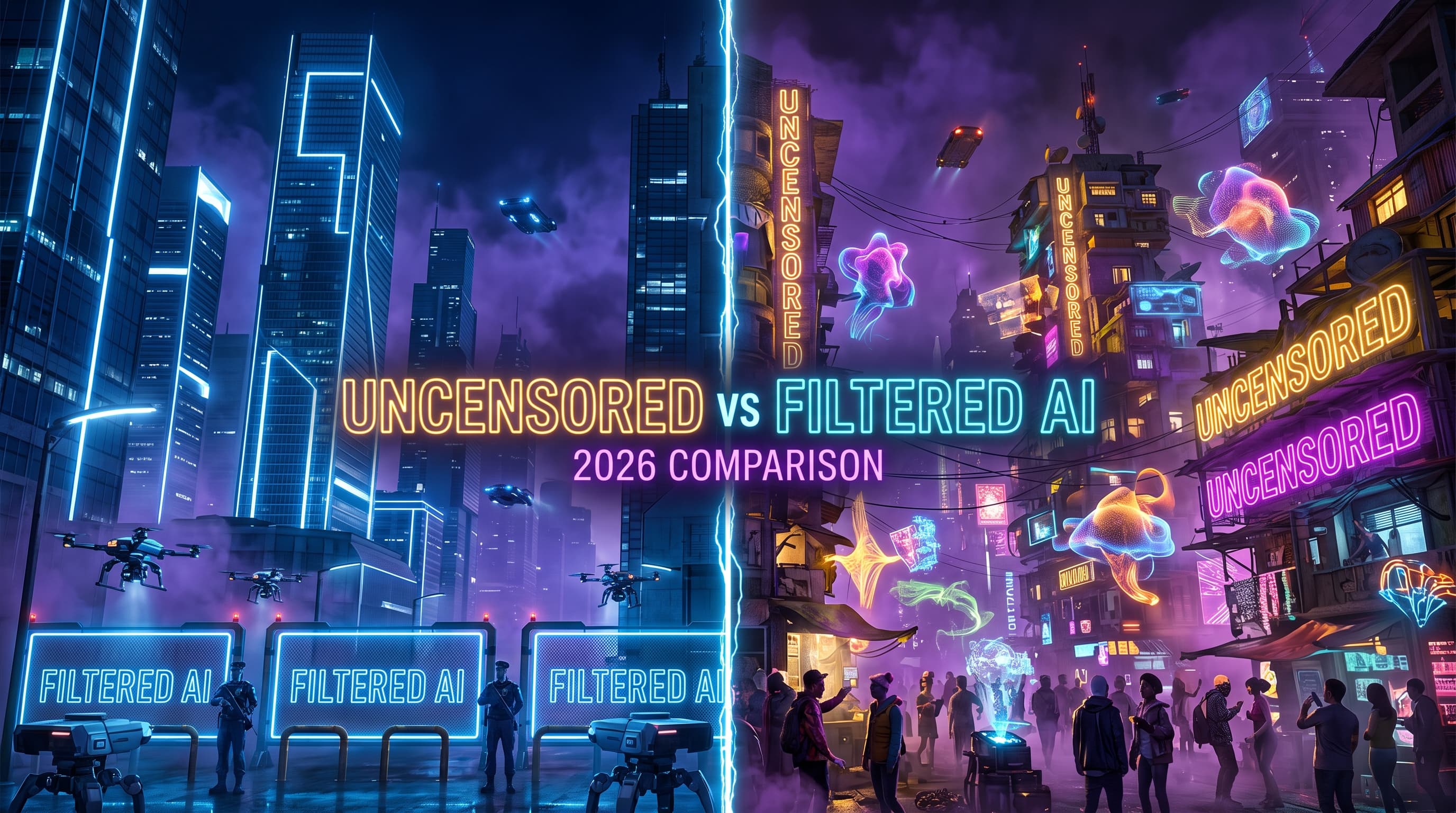 Uncensored vs Filtered AI Platforms: Complete 2026 Comparison
