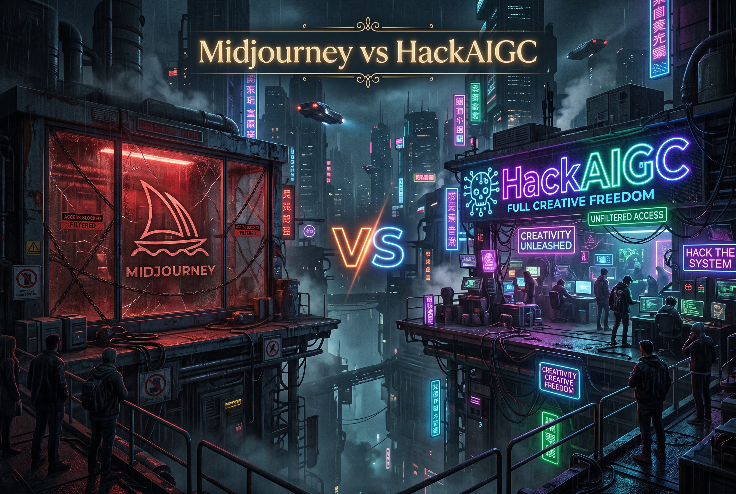 Midjourney vs HackAIGC: Which AI Image Generator Is More Uncensored? (2026)