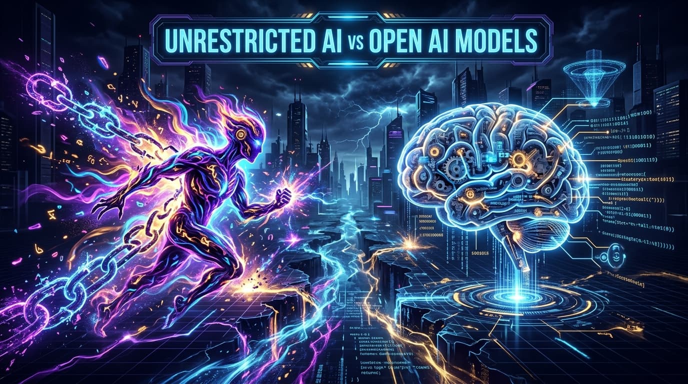 Unrestricted AI vs Open AI Models: What's the Difference?