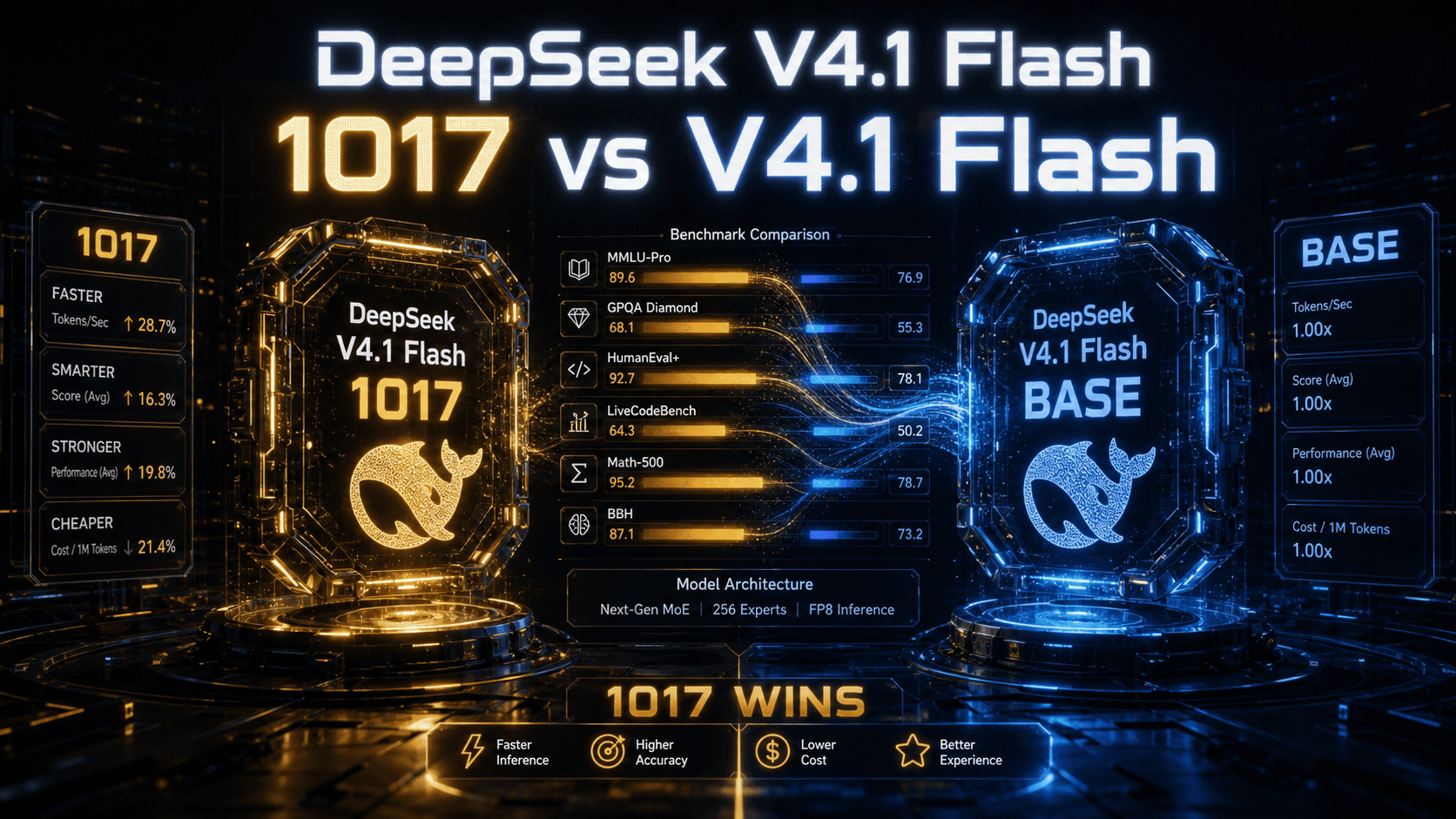 DeepSeek V4.1 Flash 1017 vs V4.1 Flash: Benchmark & Restriction Changes