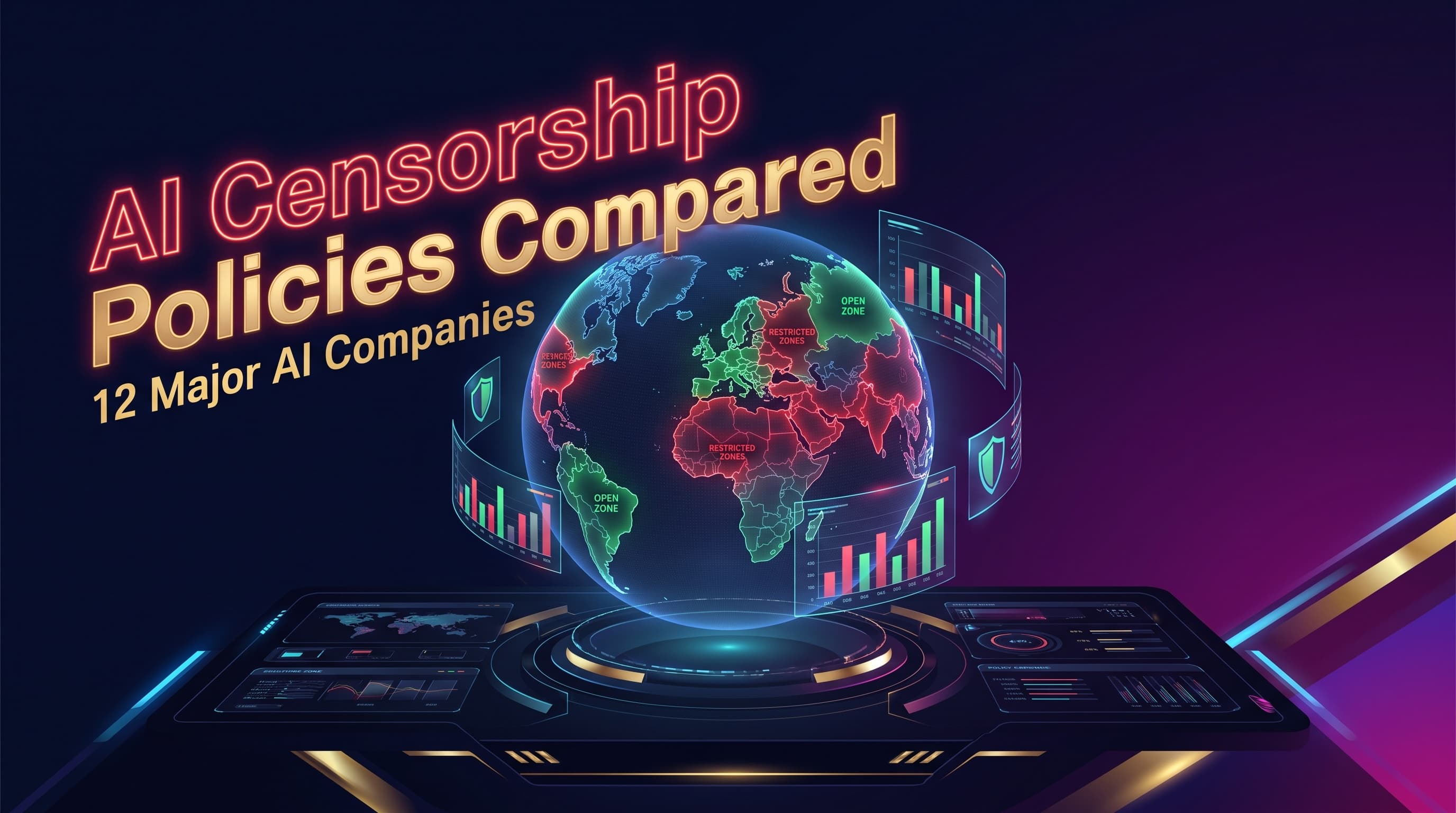 AI Censorship Policies Compared: What 12 Major AI Companies Actually Block (2026)