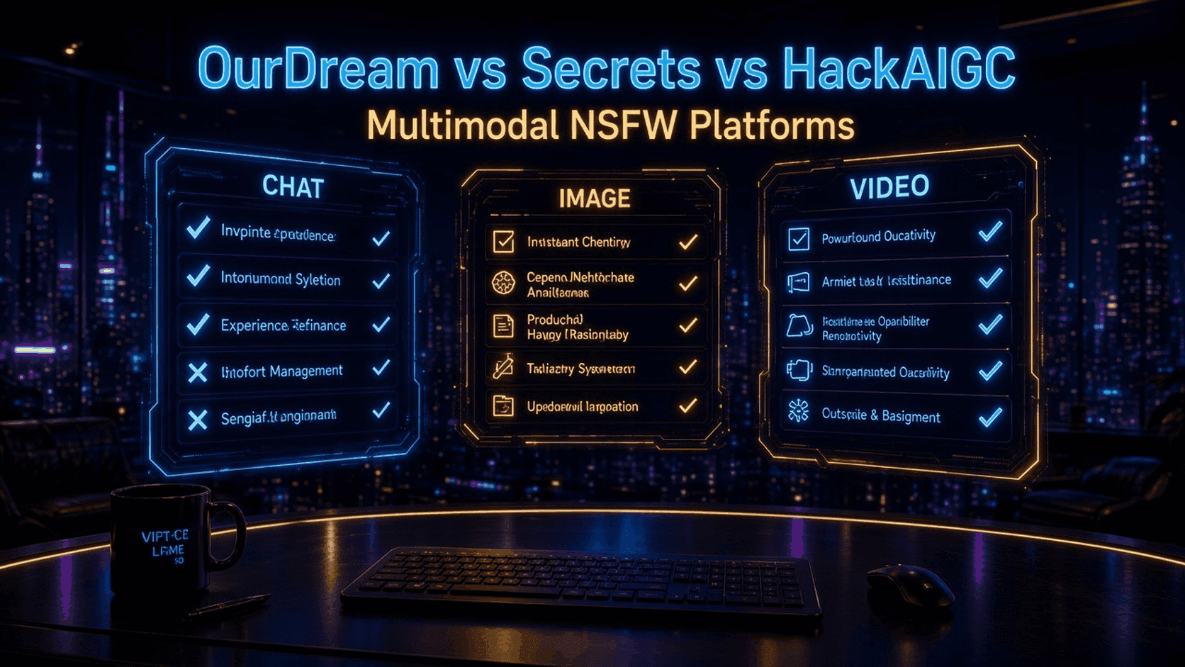 OurDream AI vs Secrets AI vs HackAIGC: Multimodal NSFW Platforms Compared